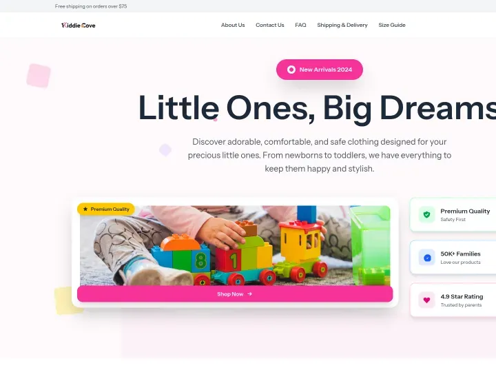 Baby & Kids theme — Children storefront design