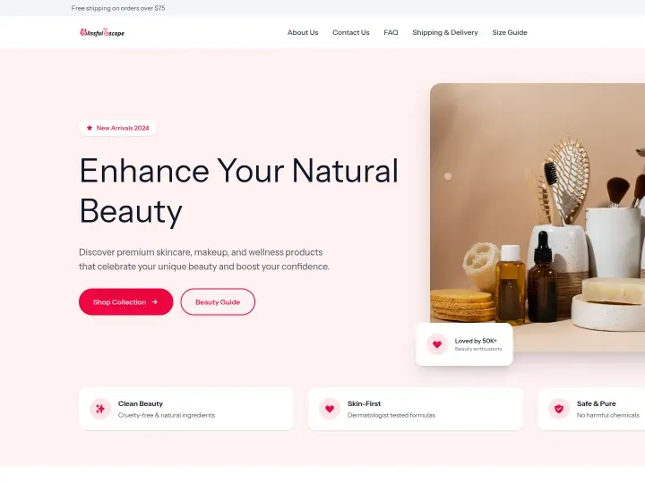 Beauty theme — Cosmetics storefront design