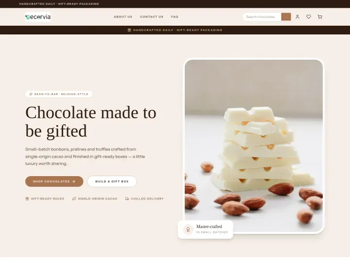 Cocoa theme — Chocolate storefront design
