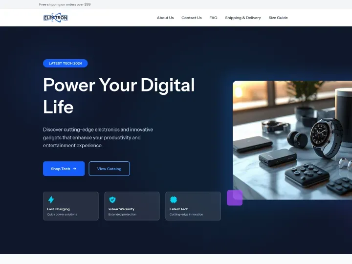 Electronics theme — Gadgets storefront design