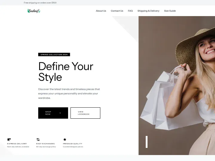 Fashion theme — Apparel storefront design