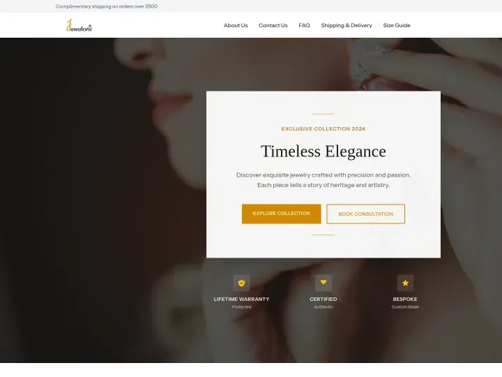 Jewelry theme — Fine jewelry storefront design