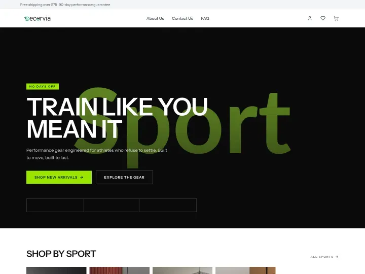 Apex theme — Sports & fitness storefront design