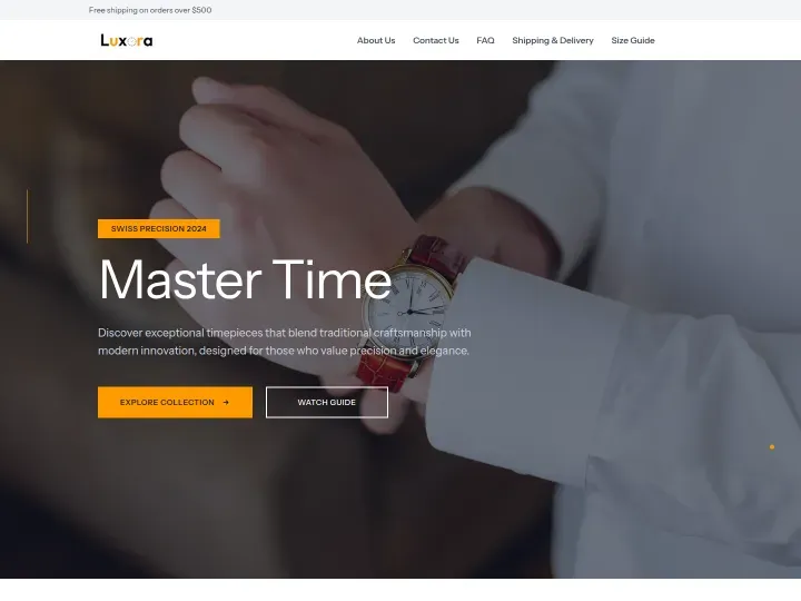 Watches theme — Timepieces storefront design