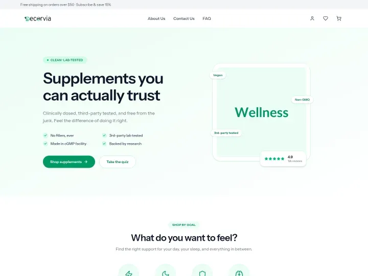 Vital theme — Wellness storefront design